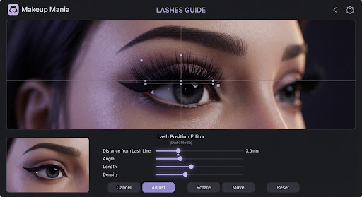 Lash placement reference
