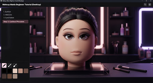 Makeup Mania face styling interface reference